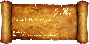 Jenei Mónika névjegykártya