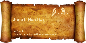 Jenei Mónika névjegykártya