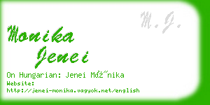 monika jenei business card